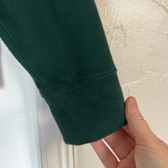 Polo Ralph Lauren Estate Rib Quarter-Zip Pullover – Forest Green, Logo , Size L - Picture 2 of 12